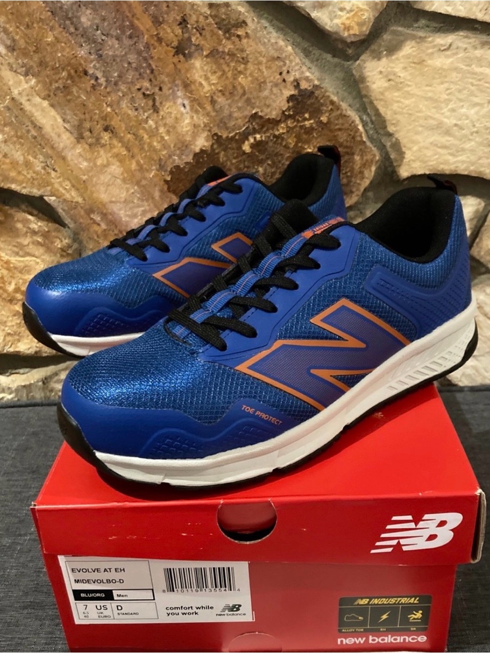 New Balance Men's Blue Steel Toe Work Sneakers Men Size 7